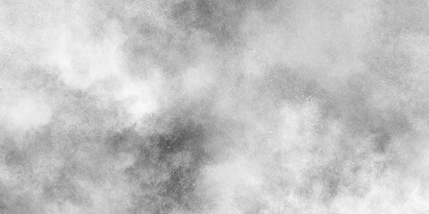 abstract black Smoke Overlays background, abstract watercolor paint, Vignette texture in black and white color, White powder explosion on black background, empty gray concrete wall.