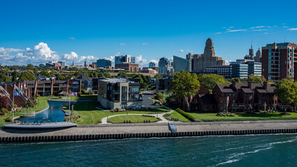 Skyline of Buffalo, New York, in Summer