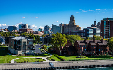 Skyline of Buffalo, New York, in Summer