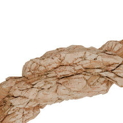 big rock stones isolated on transparent background, Realistic 3D render.