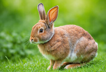 cute rabbit with a natural background