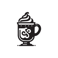 Eggnog vector icon symbol design illustration