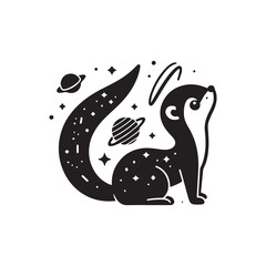  Ferret vector icon symbol design illustration.