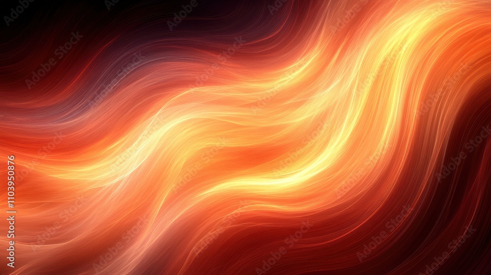 Poster vibrant abstract flame background with flowing warm light and dynamic energy swirls