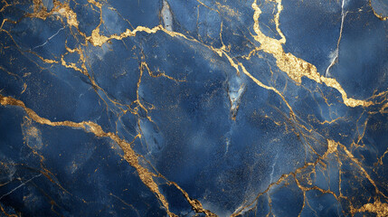 Elegant blue and gold marble pattern with rich texture and intricate details