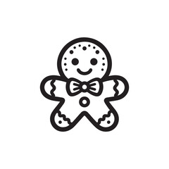  Gingerbread Man vector icon symbol design illustration.