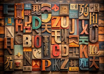 Vintage Meets Modern: A Unique Combination of Japanese Type Styles in Alphabet Design for Creative Projects and Graphic Design Inspiration