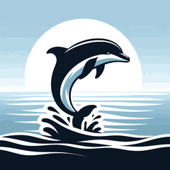 Dolphin silhouette vector and dolphin illustration art
