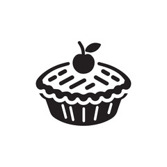 Mince Pie cake vector icon symbol design art illustration