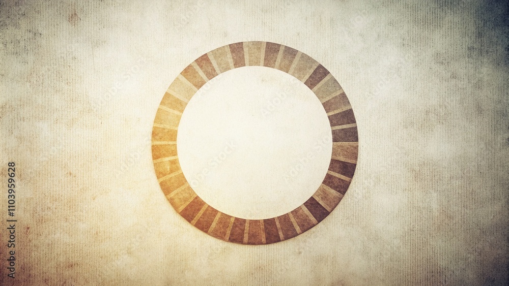 Poster vintage style loading circle animation on white background with retro aesthetic for digital media an