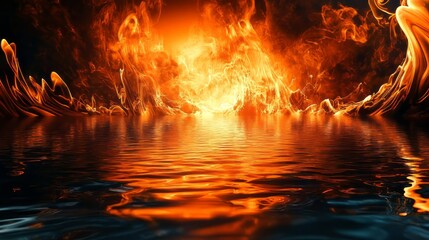 Best quality water and fire fusion wallpaper: captivating hd background with flames and water