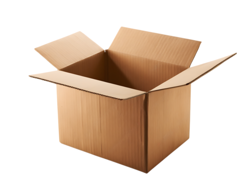 Open Brown Corrugated Cardboard Box for Shipping, Packaging, and Storage – High-Quality Empty Box Design for E-Commerce, Moving Supplies, and Warehouse Use