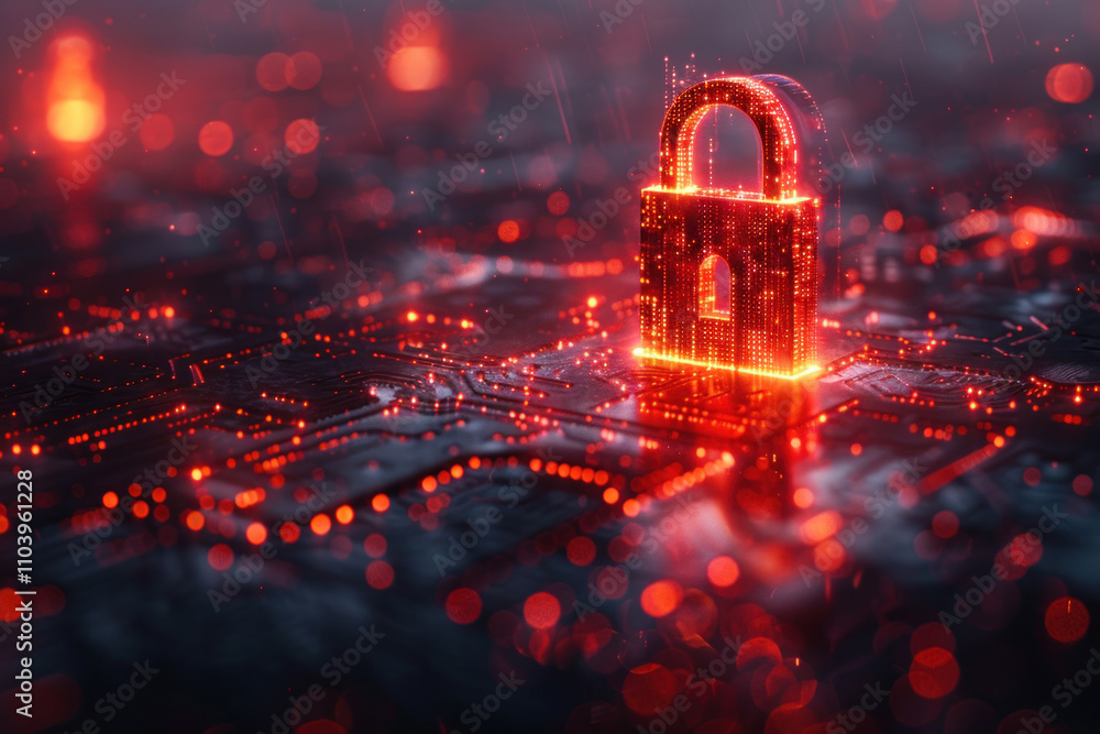 Poster image symbolizes cybersecurity, representing the visualization of data and network technologies.