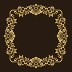 Vector frame Luxury ornament floral vector Illustration editable color