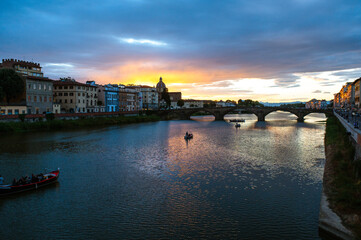 Italy river sunset
