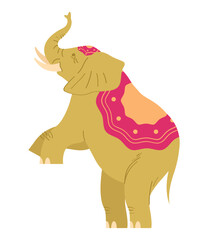 hindu elephant in procession