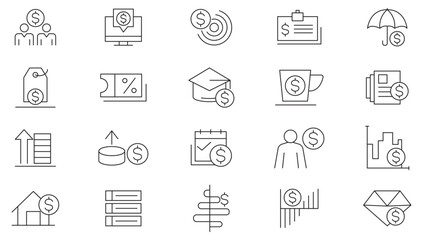 Employee Benefits line icon set. Reward, bonus, loyalty, star, winner, award, employee, bonuses, paid leave, maternity leave, pension, line icon set. UI thin line icon pack.