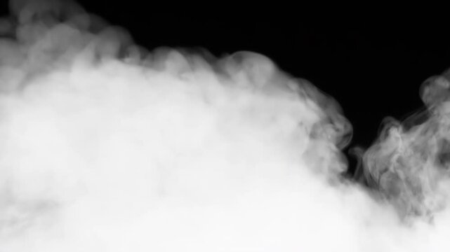 Smoke Transition from Black to White. A jet of white smoke creates an elegant transition between frames with the blending mode "Stencil Luma" and other methods