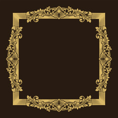 Vector frame Luxury ornament floral vector Illustration editable color