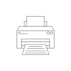 Printer icon. Print documents technology symbol. Video camera and attach clip web icons. Printer symbol vector sign isolated on white background illustration for graphic and web design. Eps file 32.