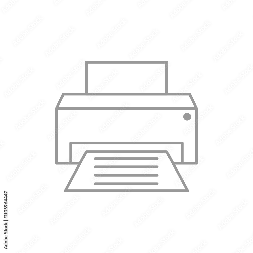 Aufkleber printing printer flat icon symbol. printer icon vector illustration graphic design. outline ink prin
