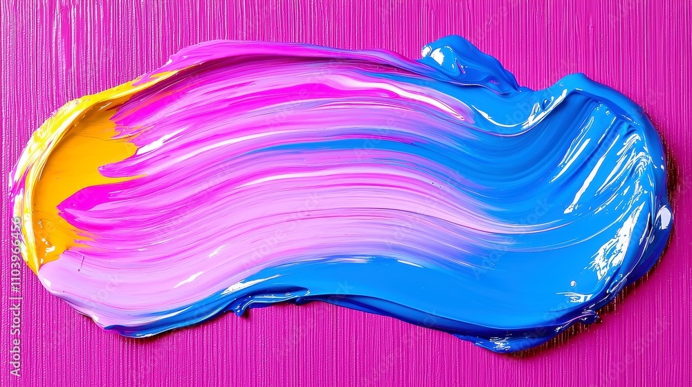 Aufkleber vibrant abstract expression, an explosion of colorful paint strokes creating a dynamic and expressiv