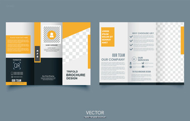 Modern trifold business brochure template, corporate, travel. modern design template for infographics
