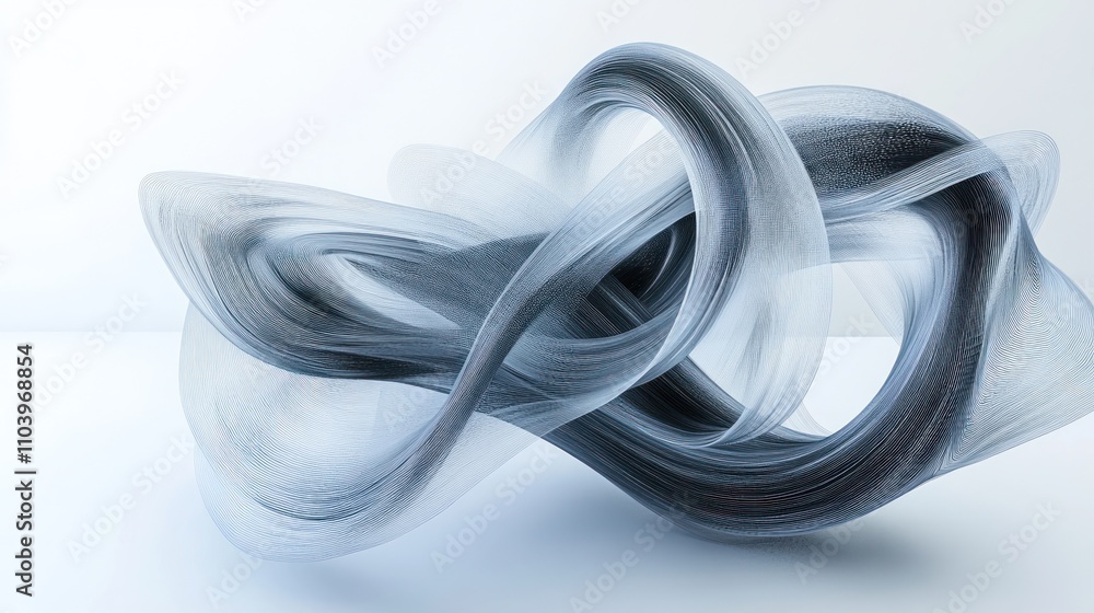 Aufkleber abstract flowing design with smooth curves and gradients.