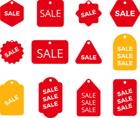 Stickers for Sale shop product tags, new labels or sale badges and banners vector sticker icons templates.