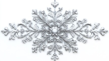 silver snowflakes christmas decoration isolated on white