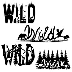Wild Bundle, Hand Drawn Vector Illustration