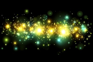 Obraz premium A Dazzling Display of Glowing Stars and Soft Sparks Against a Dark Background Creating a Magical and Enchanting Atmosphere with Bright Lights and Twinkling Highlights