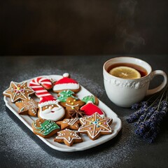 Christmas Cookies and Lemon Tea