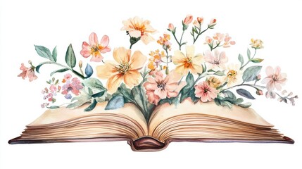 Floral Dreams: A Beautiful Book and Flower Composition