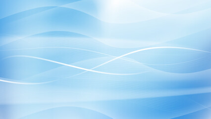 Abstract Blue Wave Background with Soft Gradient