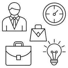 business icon set illustration