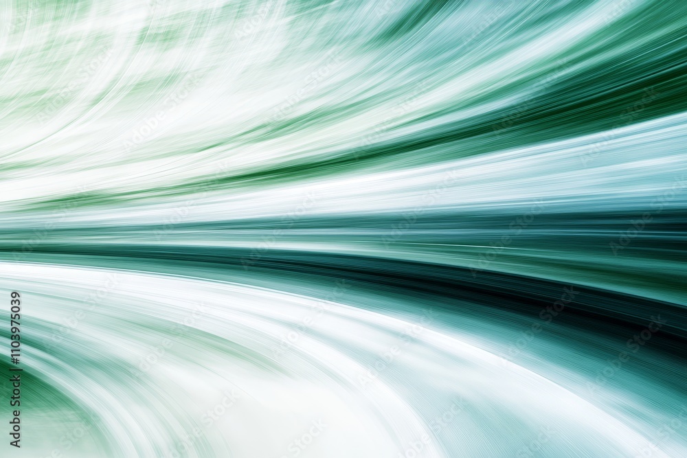 Poster abstract motion blur background with soft green tones creating a sensation of speed and flow, ideal 