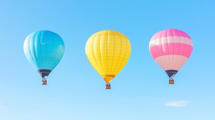 Obraz premium Colorful Hot Air Balloons Soaring Above, A vibrant display of balloons against a dreamy sky, symbolizing adventure and the essence of freedom in a picturesque landscape