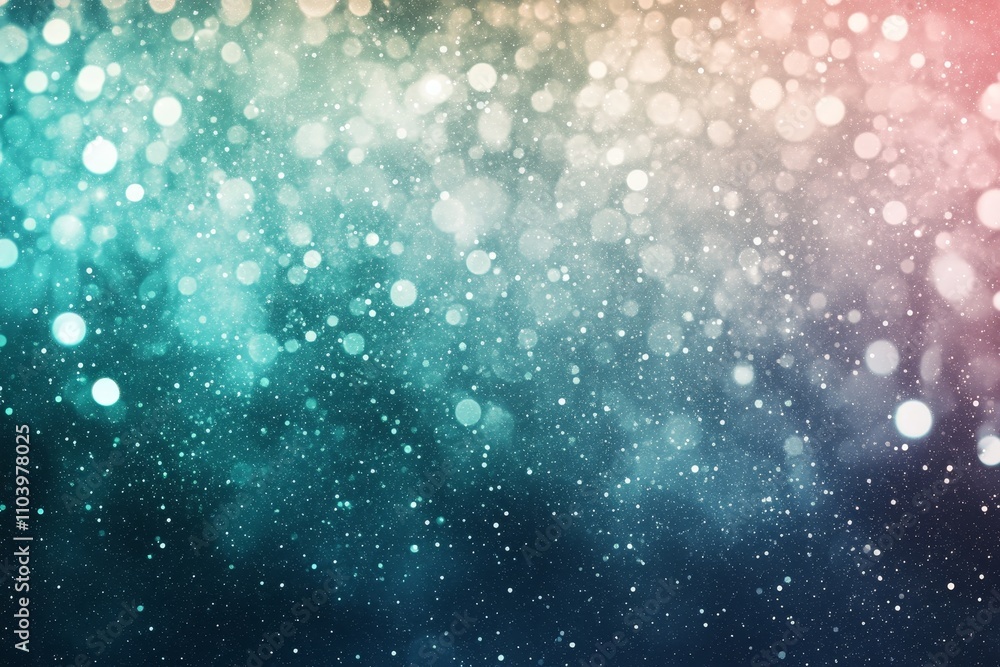 Poster beautiful abstract background with soft bokeh lights in shades of blue, green and pink creating a dr