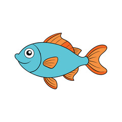 Fish isolated white background