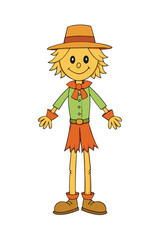 Smiling scarecrow full body 