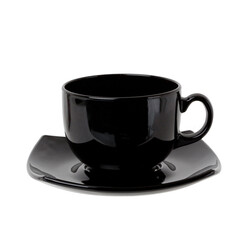 Black Cup of coffee isolated on white
