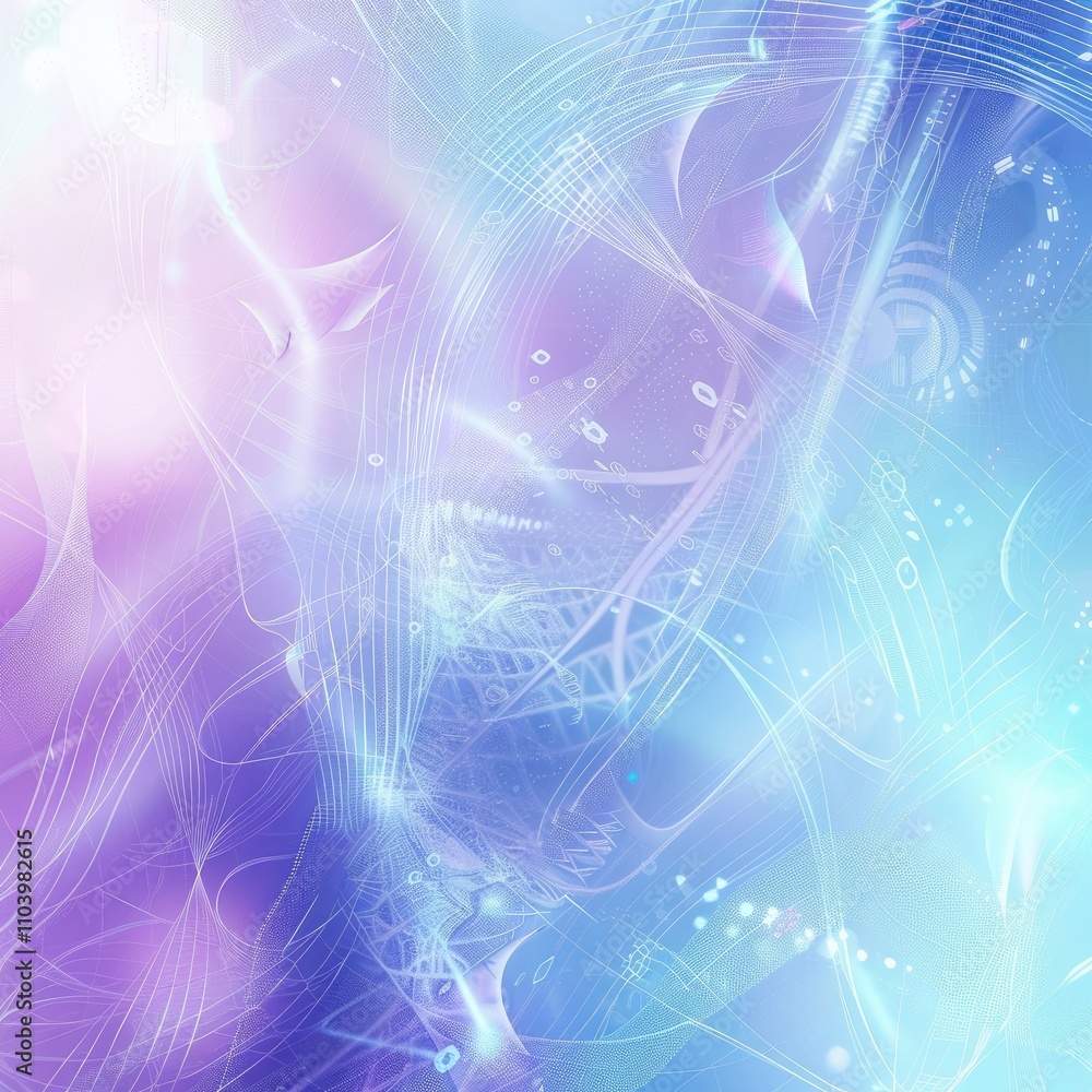 Aufkleber abstract digital art with swirling colors and ethereal patterns.