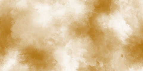 abstract brown particles splatter on white background, abstract light brown splashed watercolor background, throwing brown powder out of hand against white background.