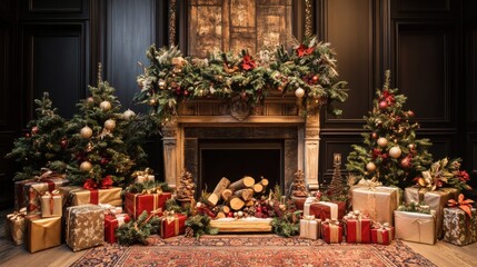 Elegant Christmas Party Centerpiece with Festive Decor