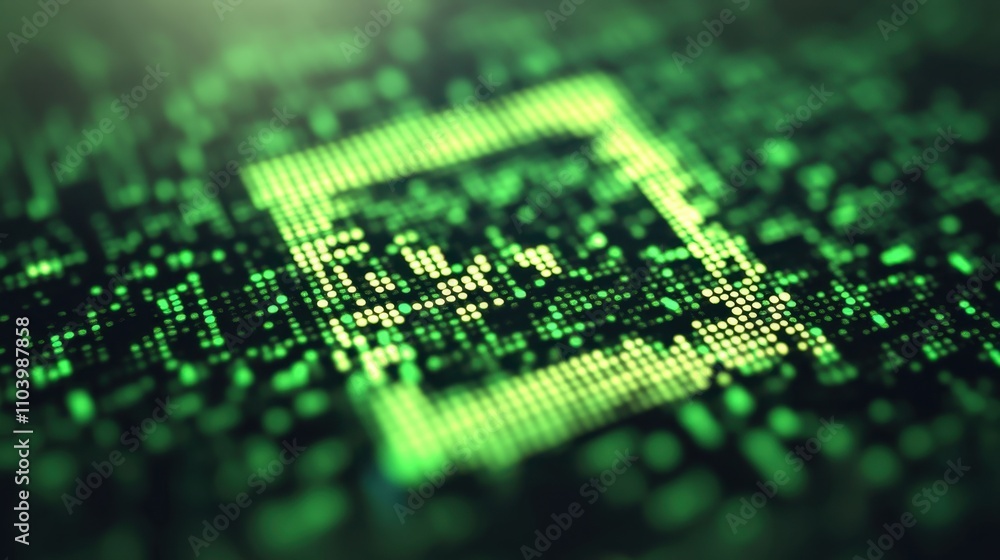 Poster futuristic payment concept: qr code transformation to payment animation