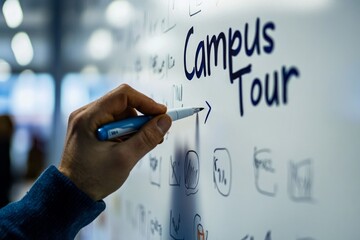 Campus Tour Planning on Whiteboard