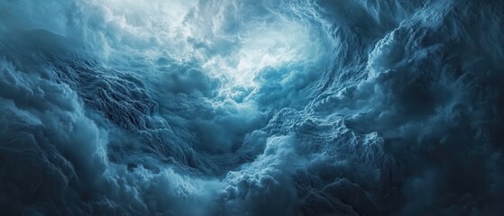 Majestic ice cliffs rise dramatically above turbulent ocean waves under a stormy sky at dusk