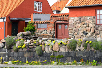 Ancient street of the city of Ronne, Bornholm Island, Denmark
