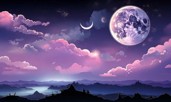 Moon Animation Clips Animated Moon Images – Browse 27,699 Stock Photos, Vectors, and Video ...